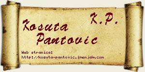 Košuta Pantović vizit kartica